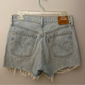 LEVI’S 501 High Rise Waist Button Fly Cut Off Shorts 26 fits like 27